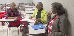 Teachers conferring